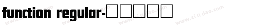 function regular字体转换